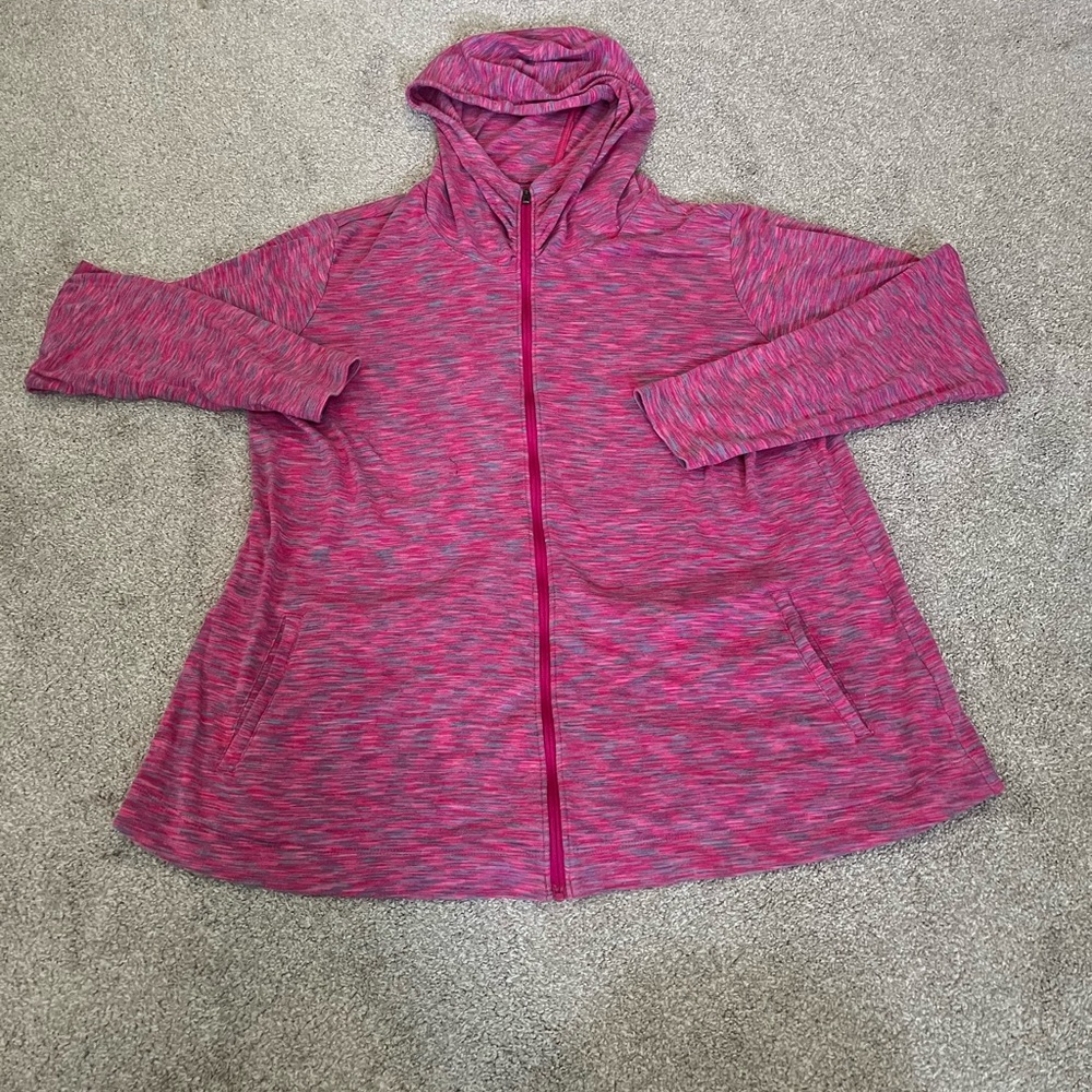 Columbia Zip-Up Hot Pink Sweatshirt